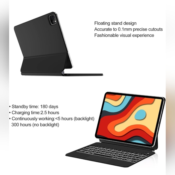 New Magnetic Keyboard Case for iPads - Picture 2 of 4
